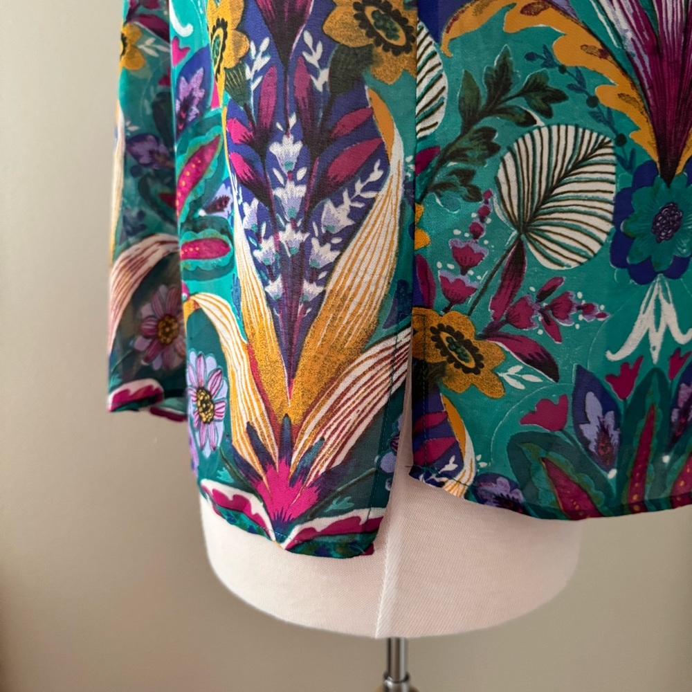 Nicole Miller Boho Chiffon Blouse - Picture 5 of 8
